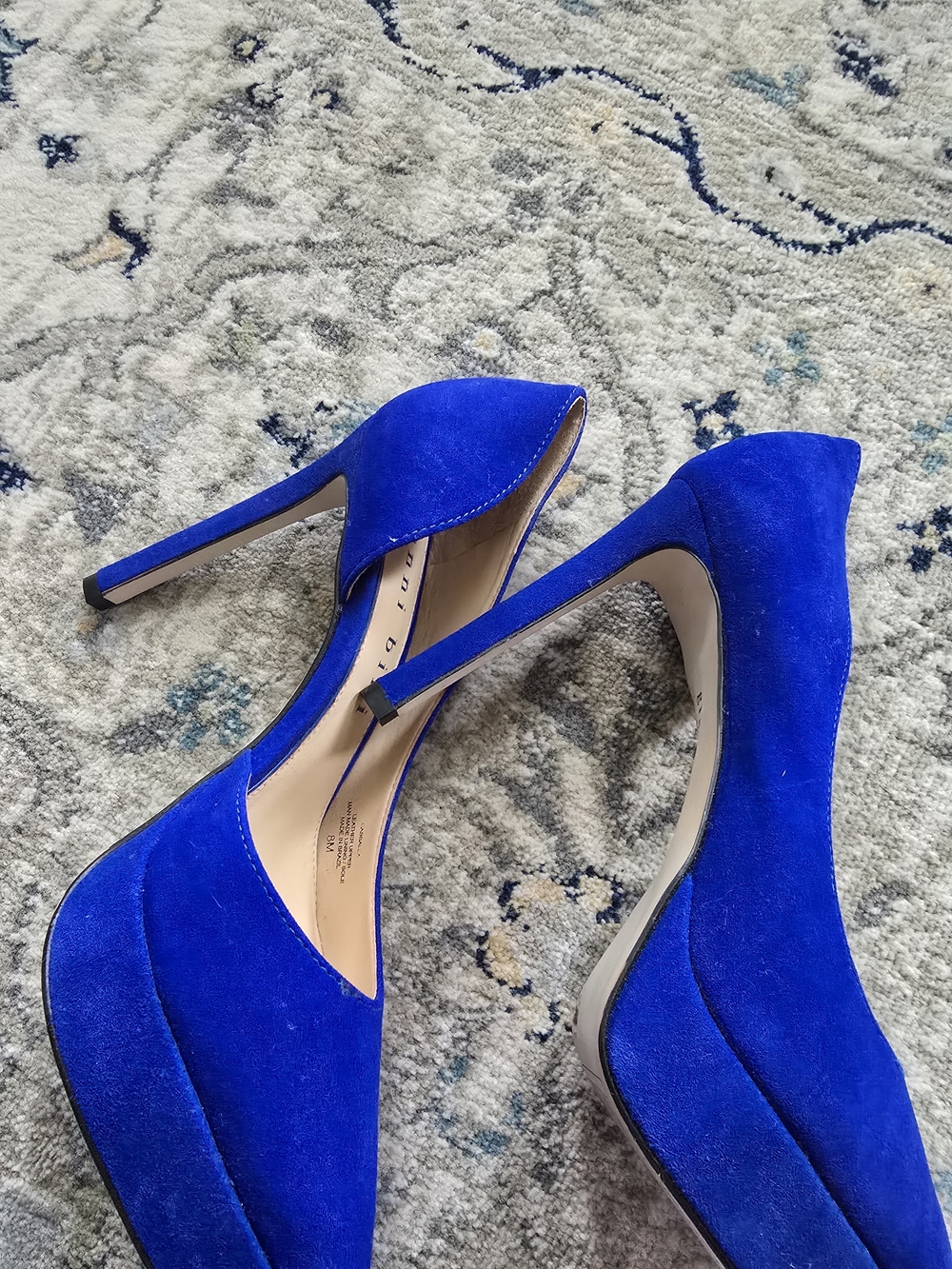 Gianni Bini Cobalt Blue Pointed Toe D'Orsay Pumps - Picture 8 of 10